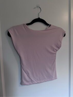 stradivarius Pastel Pink Cap Sleeve Tee